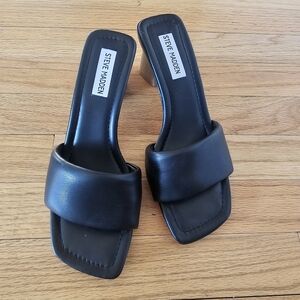 Steve Madden Black Shirline Sandals